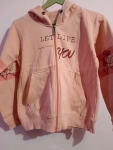 Cute Pink Graphic Zip-Up Hoodie