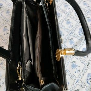 Solid Black Handbag