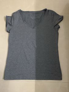 Gray V-Neck Tee