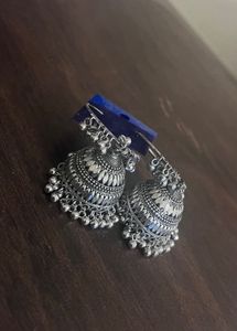 Silver Jhumka Earrings🖤
