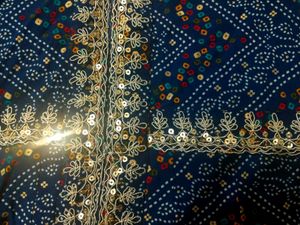 Blue Bandhani Printed Kurta