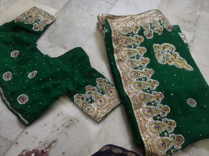 Heavy Work Saree With Blouse
