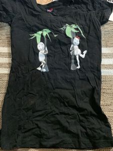 Black Graphic Print T-Shirt