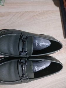 Green Leather Loafers