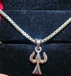 pure silver trishul pendant