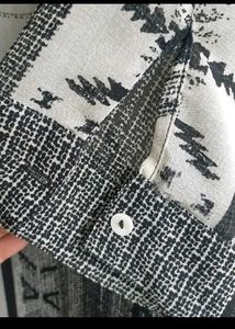 Black &amp; White Print Tunic Dress