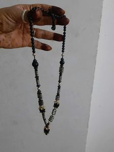 Black &amp; Silver Beaded Necklace