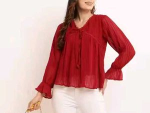 Red Sheer Top