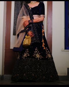 Beautiful Heavy Navy Blue Lehenga💙