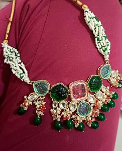 Elegant carving stone necklace