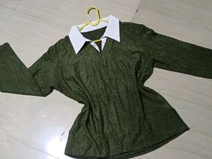 Korean Full sleeves Collar T-shirt