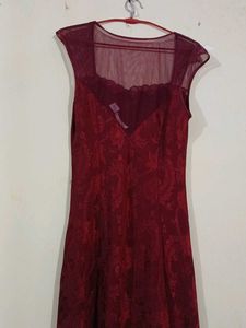 Elegant Maroon Maxi Dress