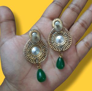 Green Stone Earrings