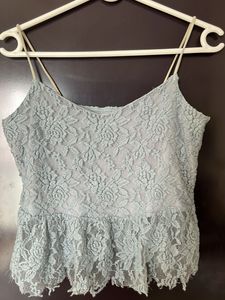 Lace Cami Peplum Top