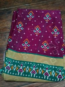 Purple Indian Print Saree