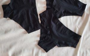 H&amp;M Lace Trimmed Cotton Hipsters Set Of 3/ Size-M