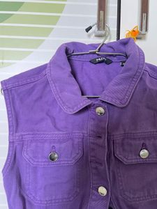 Purple Denim Vest