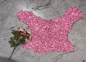 Cute Pink Floral Top