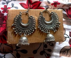Shimmering Oxidized Unique Earrings