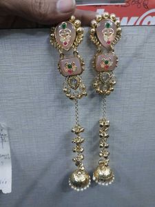 Elegant Gold-Tone Jhumka Earrings