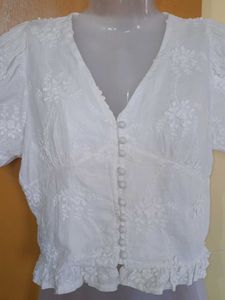 white formal top