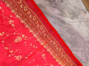 Sindoor red saree.