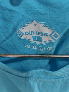 A Light Blue/Cyan Slim Fit TShirt Size L