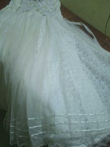 Elegant White full frock 🤍