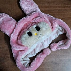 🐰 Cute Pink Bunny Cap