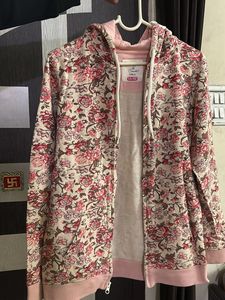 Denim Jeans And Casuals Floral Jacket