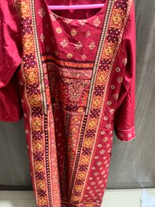 Red Printed Kurti