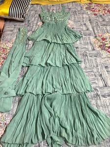 Turquoise Suit With Dupatta