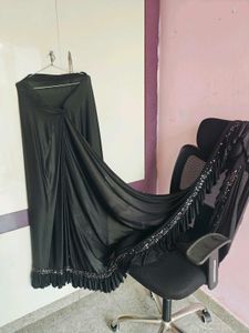 Elegant Black Ready To Wear Saree.