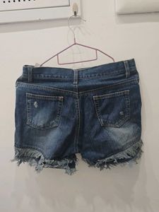 Distressed Denim Shorts