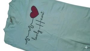 Cute Heart Print Top