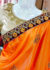 Beautiful Saree With Blouse ❤️
