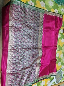 Elegant Pink Banarasi Saree