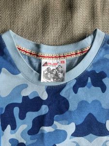 Unisex Blue Camo Long Sleeve T-Shirt