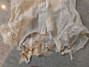 White Lace Bustier Garter Top