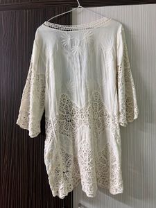 White Crochet Top