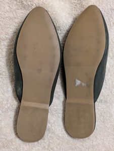 Bottle Green Mules Size 5