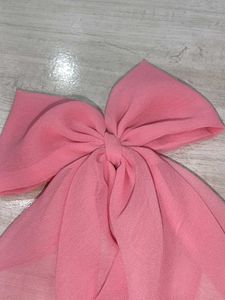 Pink Scrunchie With Long Tail