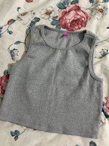 Grey Crop Top