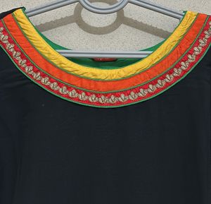 Elegant Black Kurta (Navaratri Special)