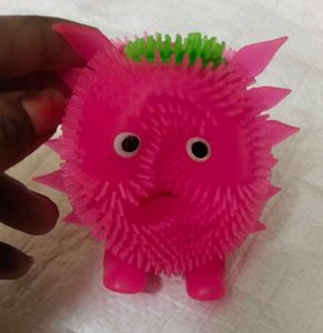 Pink Puffer Ball Toy