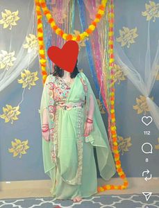Mint Green Embroidered Anarkali Suit