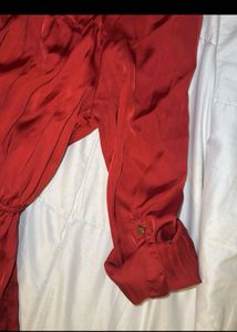 Red Riffle tiered Maxi Dress