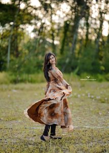 Floral Brown Anarkali