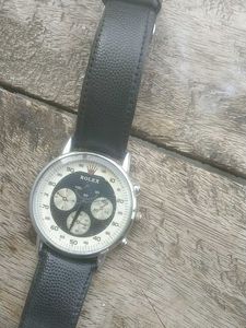 Stylish Watch - Black Leather Band