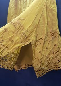 Schiffli Embroidered Mustered Georgette SKirt